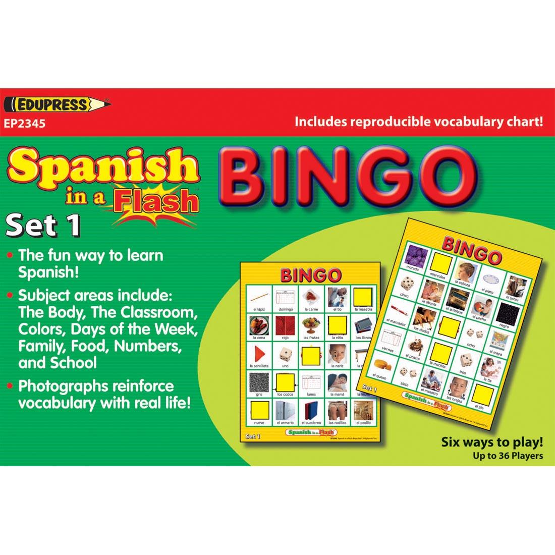Spanish In A Flash Bingo