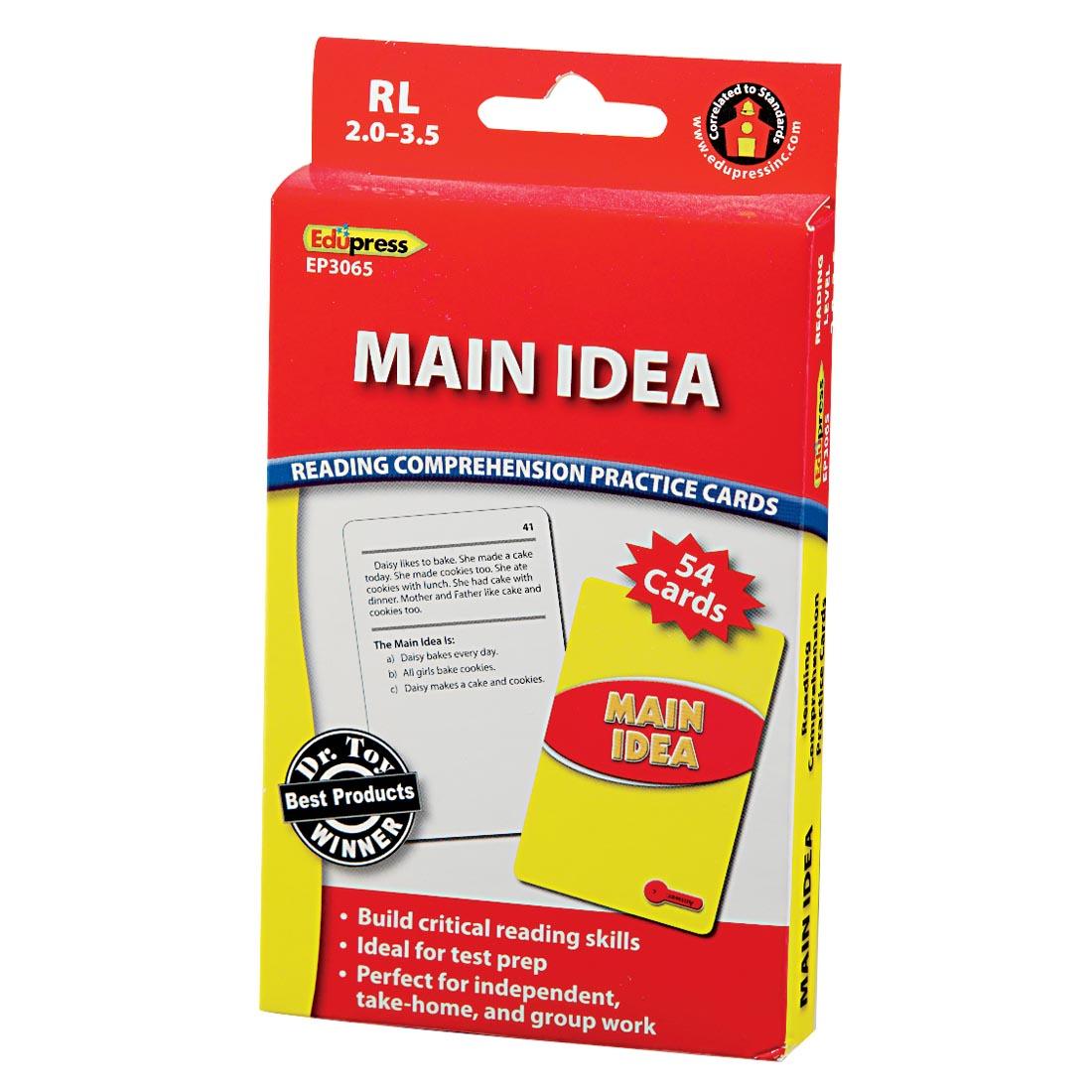 Red Level Main Idea Reading Comprehension Practice Cards