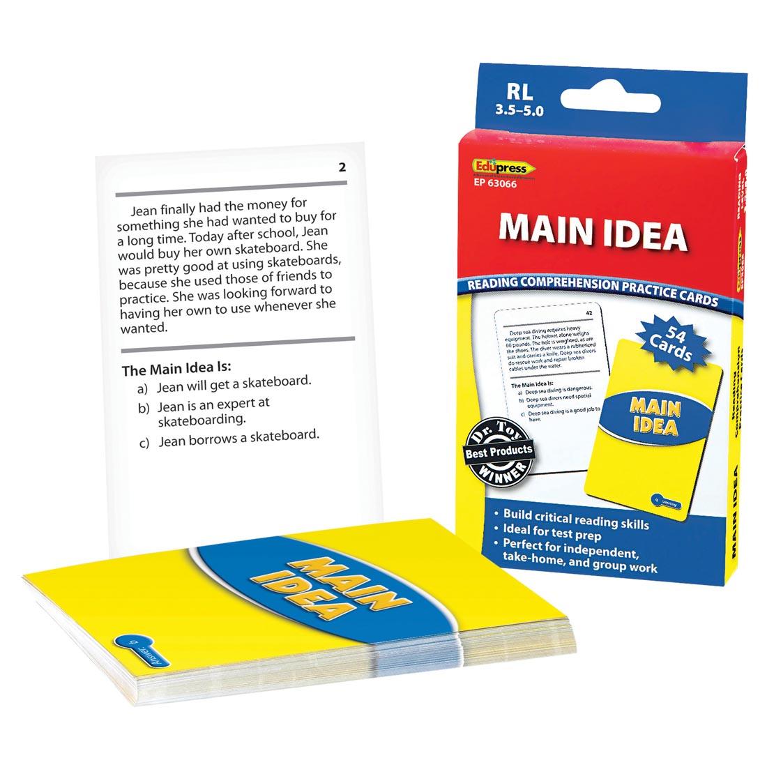 Blue Level Main Idea Reading Comprehension Practice Cards