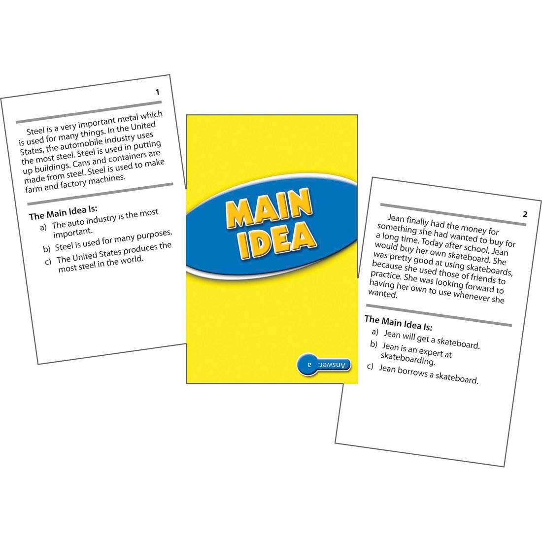 Blue Level Main Idea Reading Comprehension Practice Cards