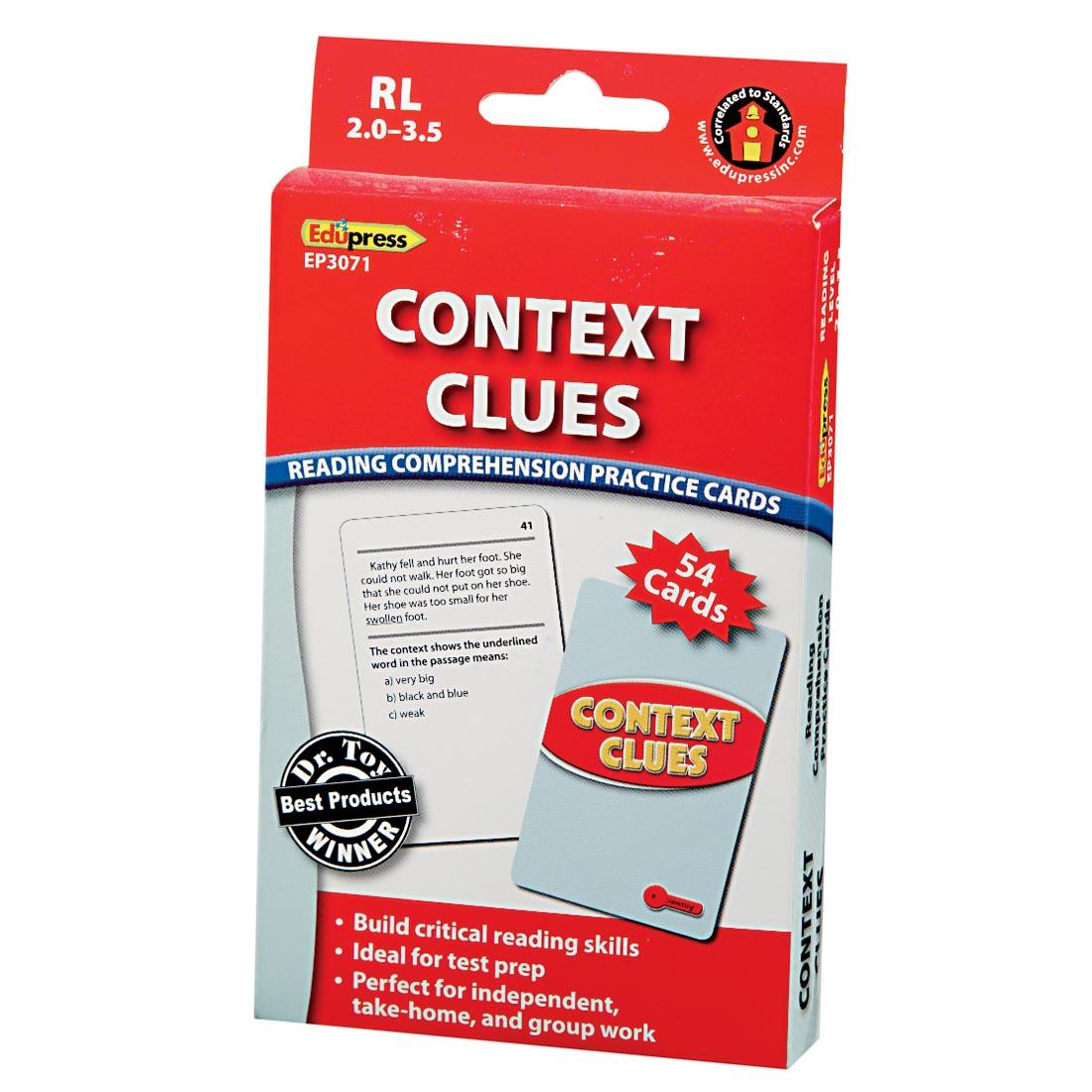 Red Level Context Clues Reading Comprehension Practice Cards