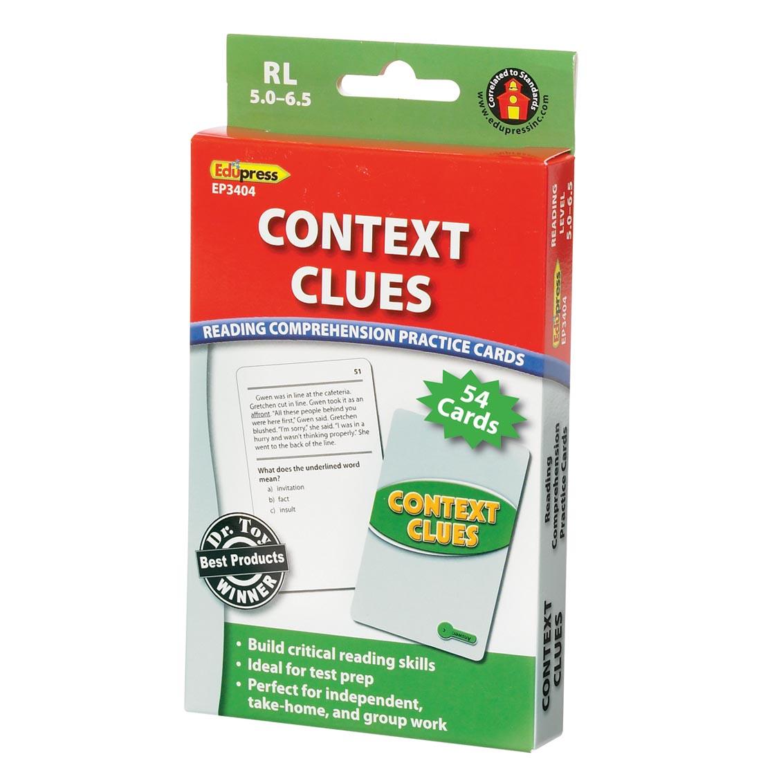Green Level Context Clues Reading Comprehension Practice Cards