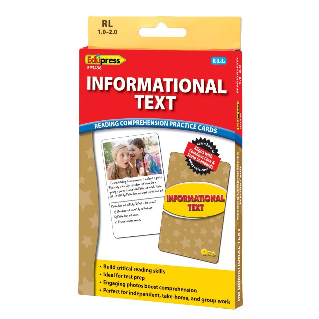 Yellow Level Informational Text Reading Comprehension Practice Cards