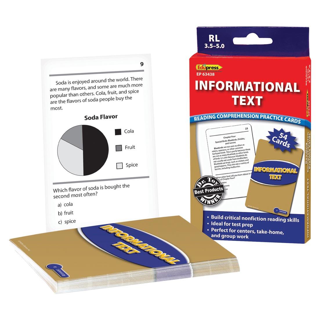 Blue Level Informational Text Reading Comprehension Practice Cards