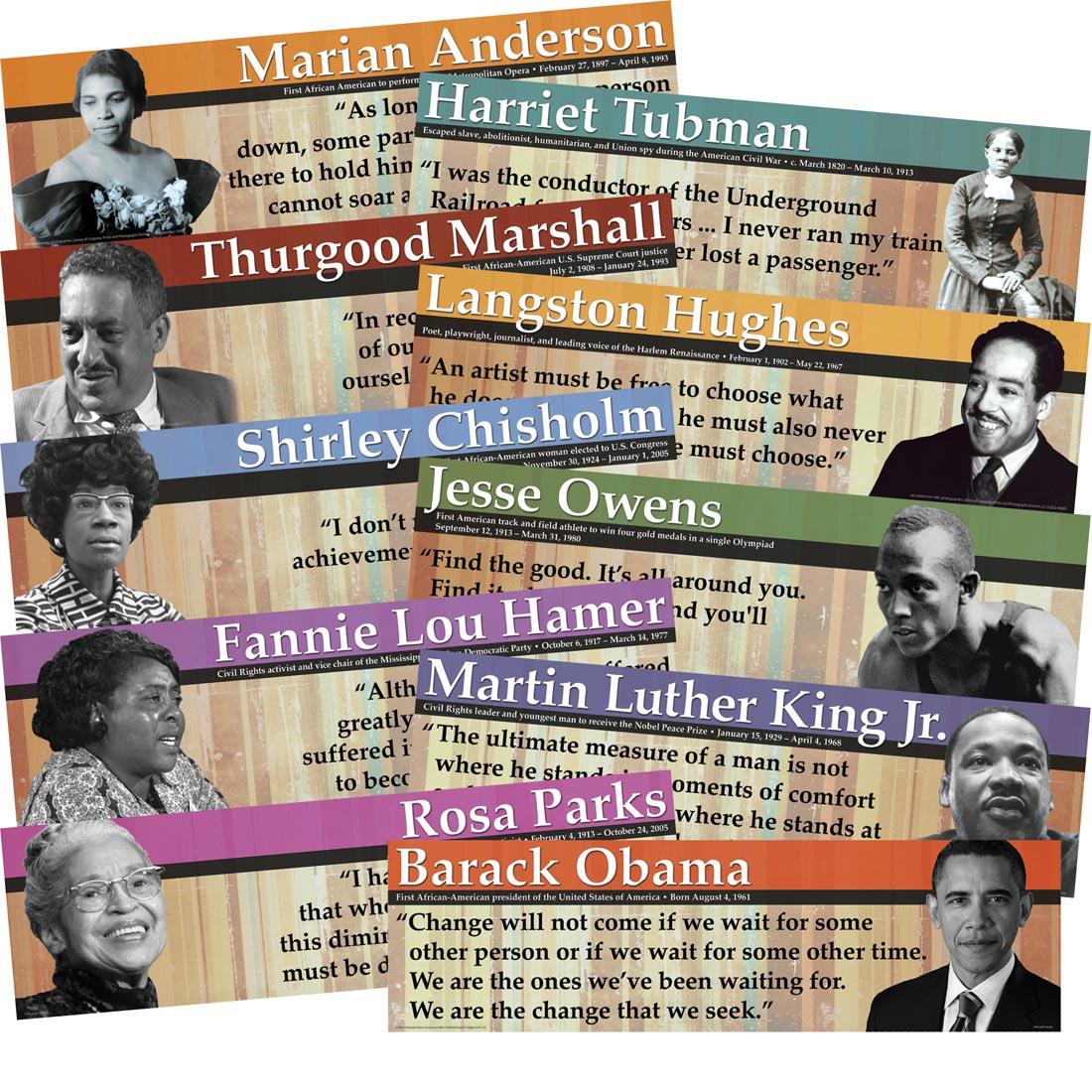 Notable Black Americans Mini Bulletin Board Set
