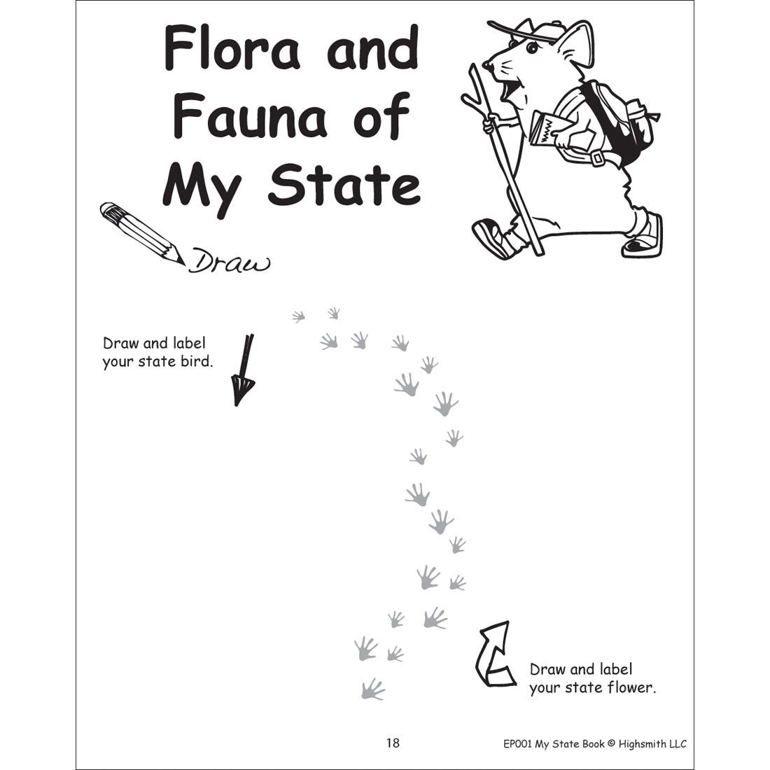 Flora and Fauna of My State page from the My State Book