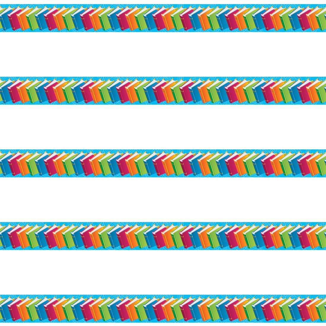 Books Straight Border Trim