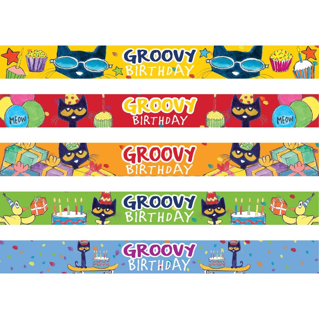 Pete the Cat Groovy Birthday Slap Bracelets