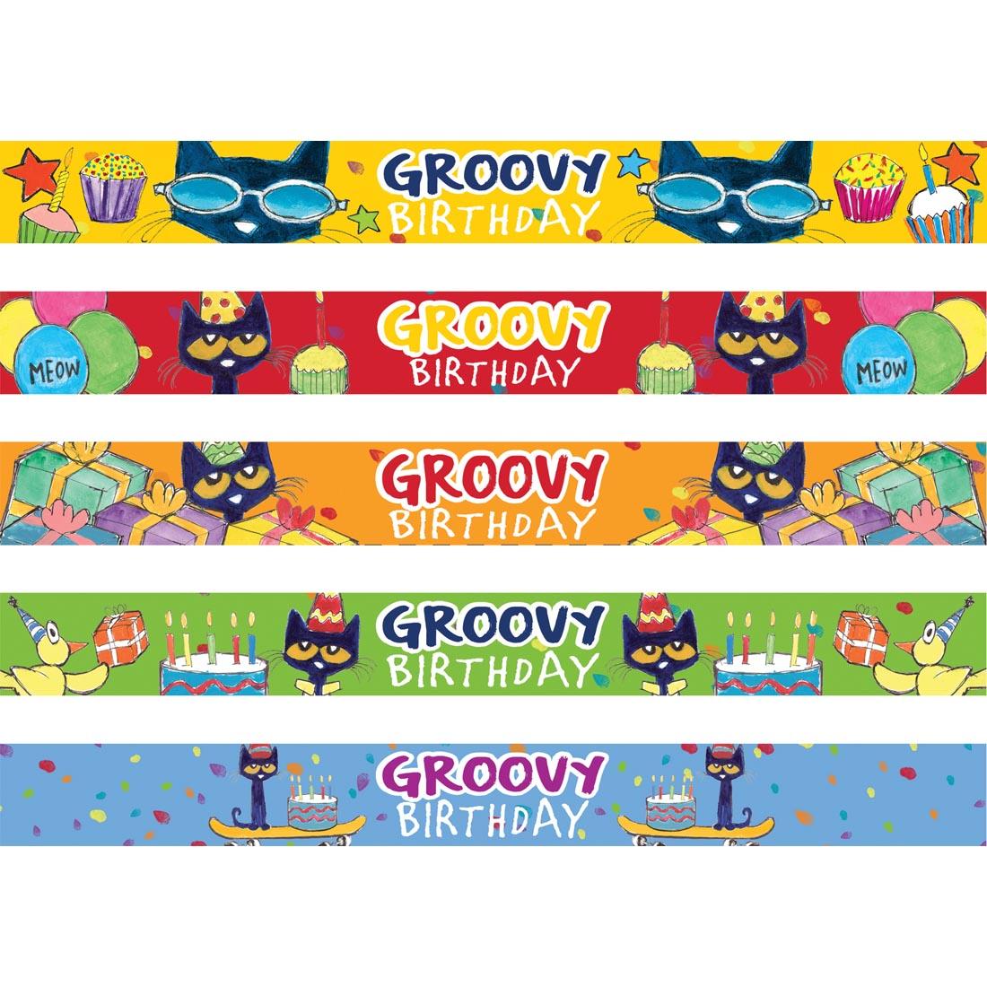 Pete the Cat Groovy Birthday Slap Bracelets