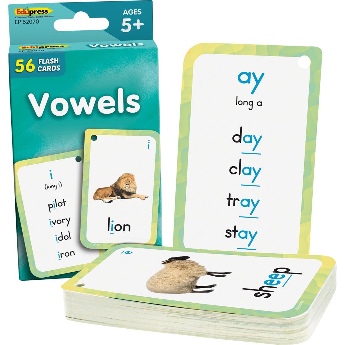 package and cards from Vowels Flash Cards