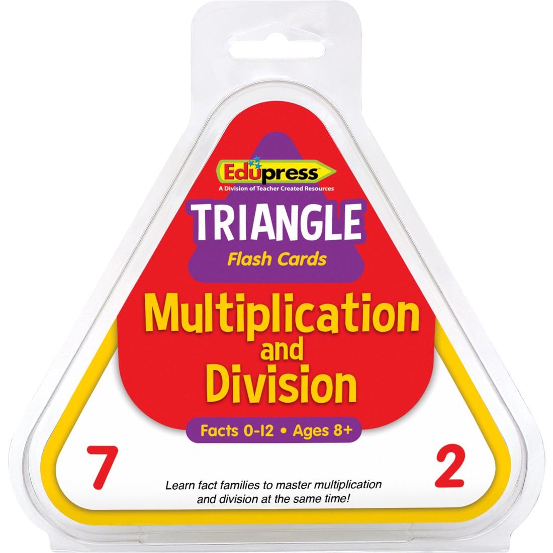 packaging for Multiplication And Division Triangle Flash Cards By Edupress