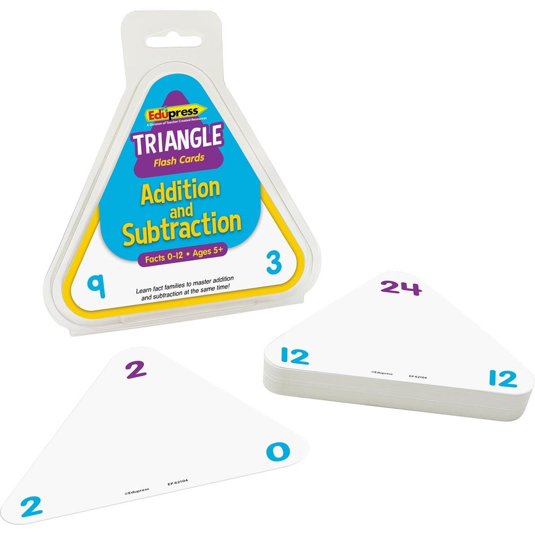 Addition And Subtraction Triangle Flash Cards By Edupress