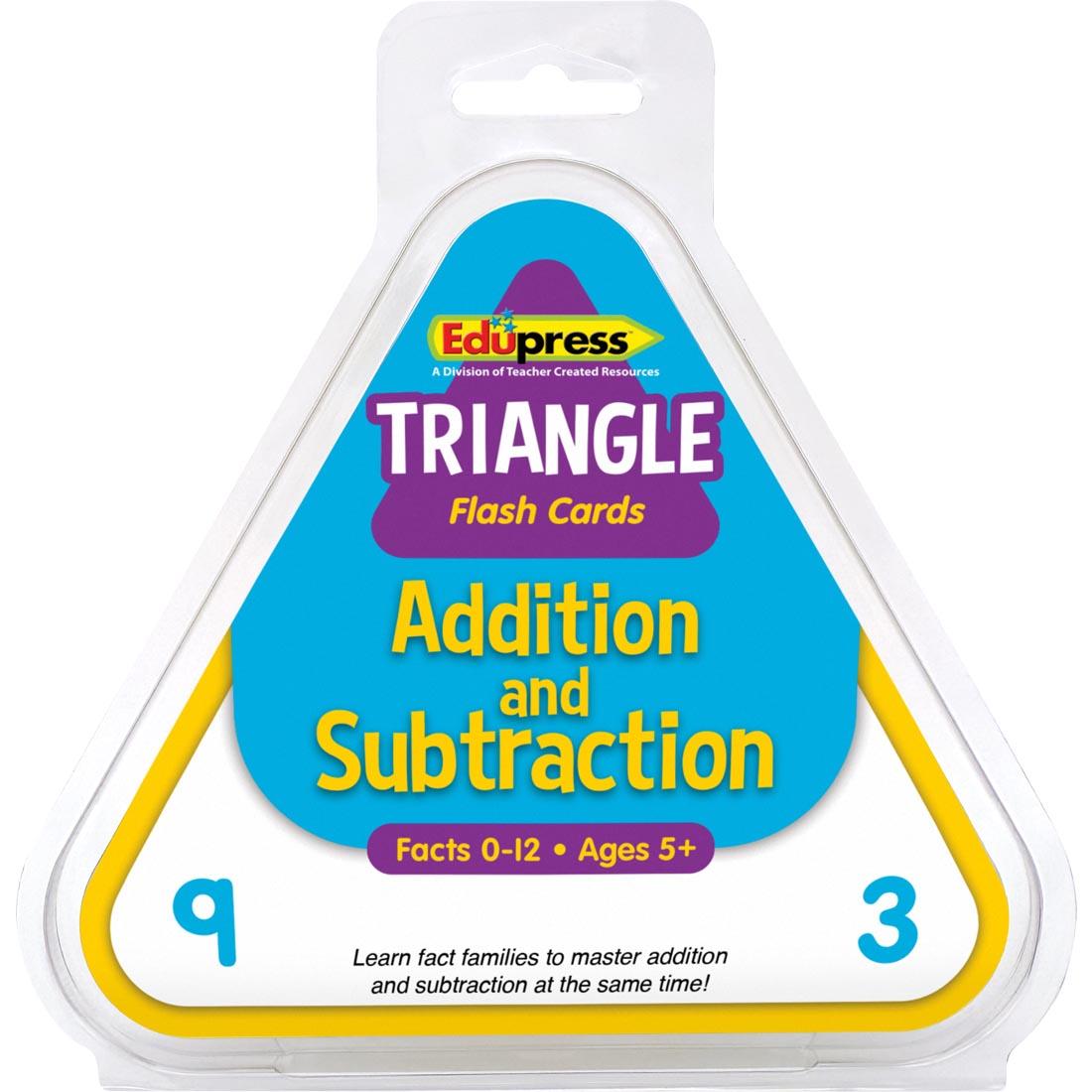 packaging for Addition And Subtraction Triangle Flash Cards By Edupress