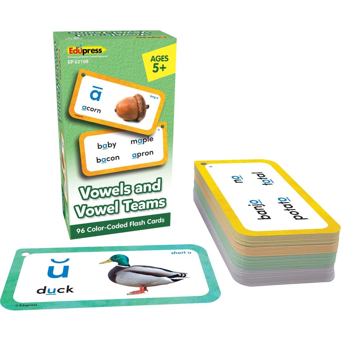 Vowels and Vowel Teams Flash Cards Deluxe Set By Edupress