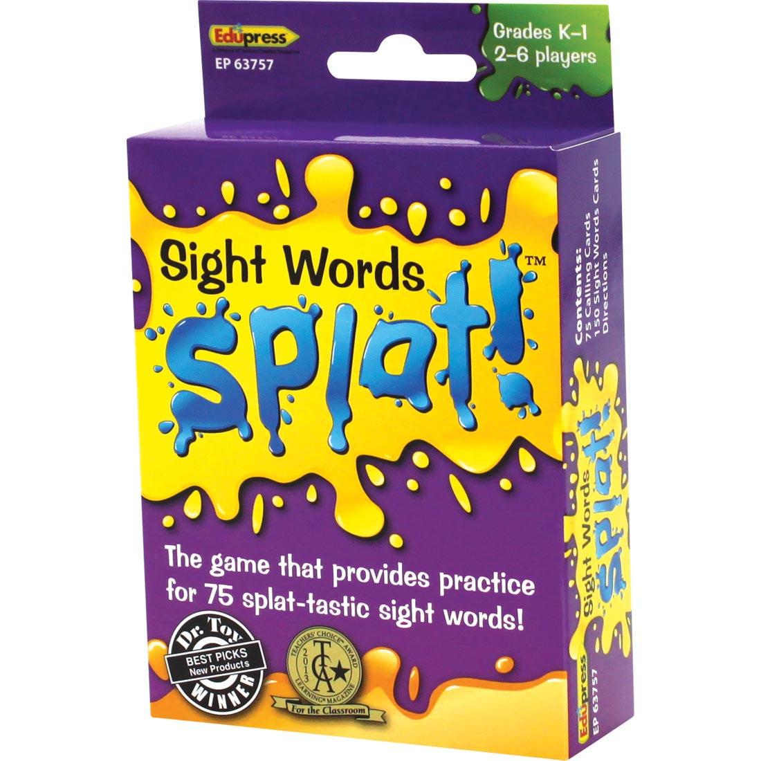 Box for Sight Words Grades K-1 Splat Game