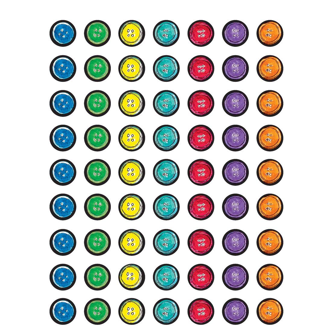 Pete the Cat Groovy Buttons Mini Stickers