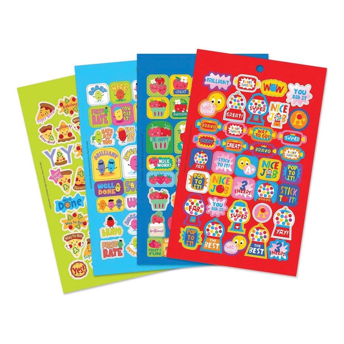 4 sheets from the Scented Sticker Book by Eureka