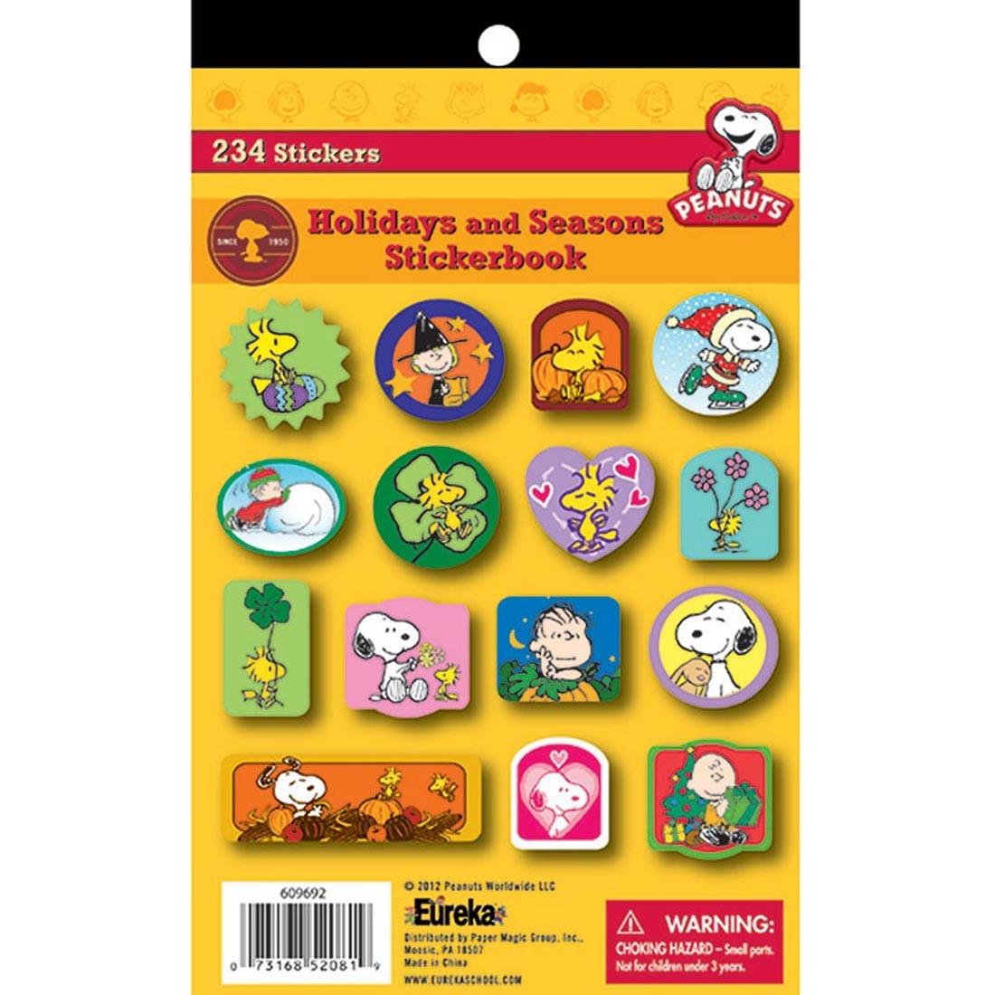 Peanuts Seasons and Holidays Sticker Book by Eureka