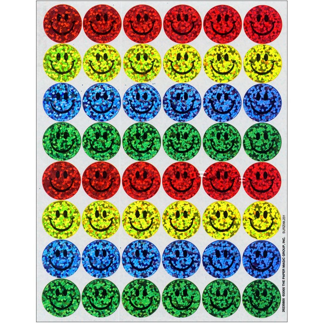 Smiles Sparkle Stickers in Primary Colors by Eureka