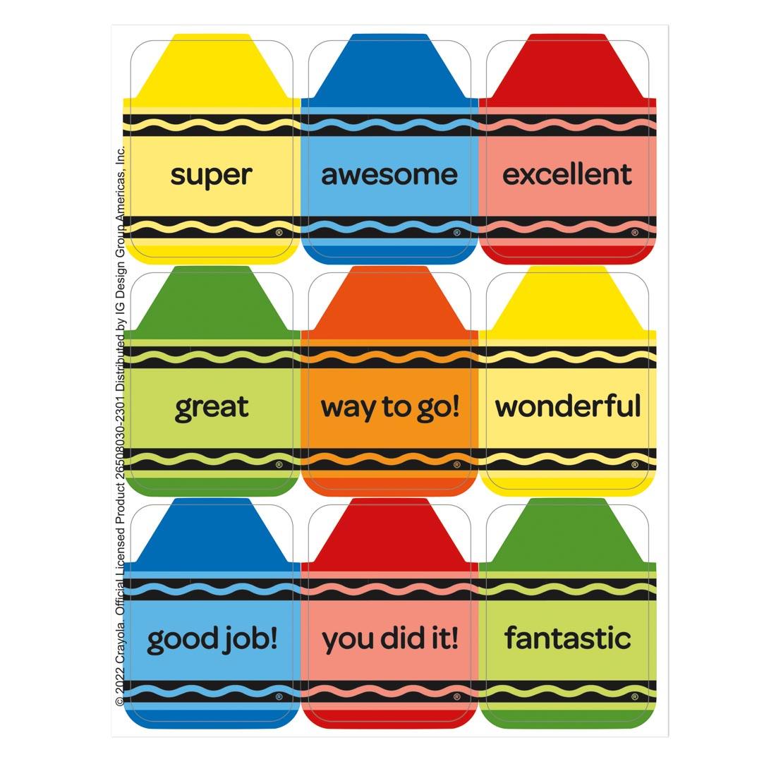 Crayon Giant Stickers From The Crayola Collection By Eureka