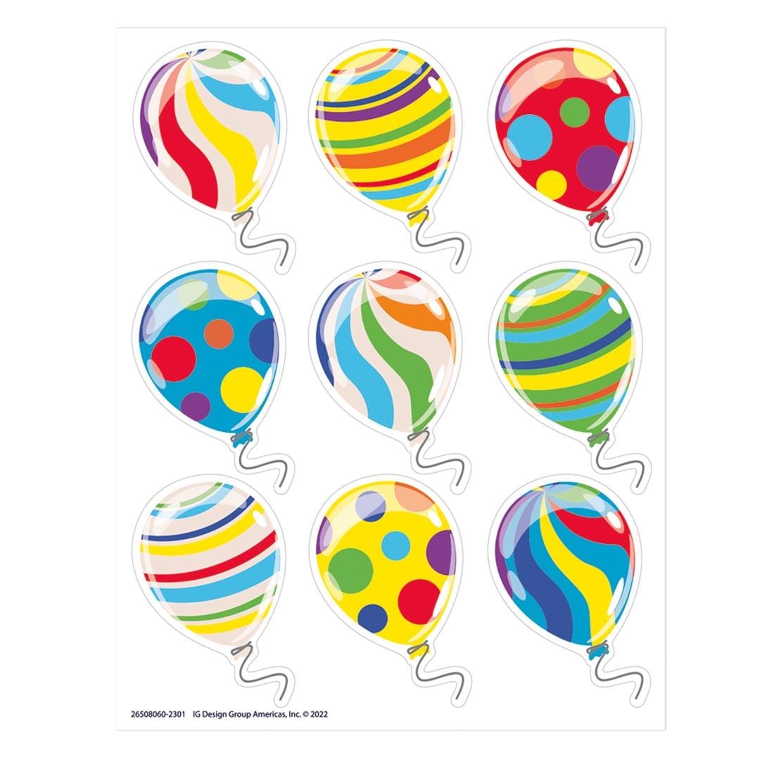 Celebration Balloons Giant Die-Cut Stickers By Eureka