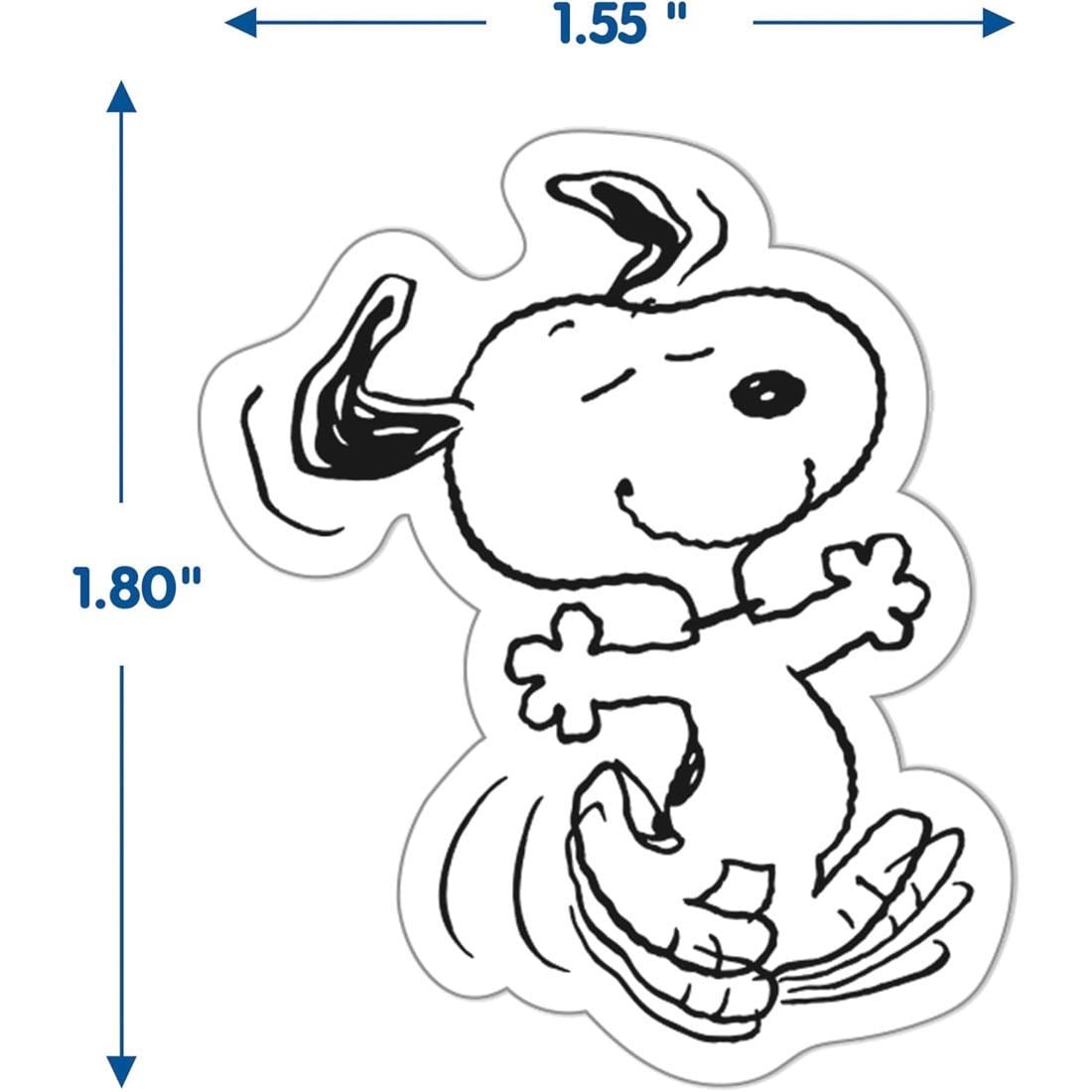 Snoopy Giant Sticker from the Peanuts collection by Eureka labeled with measurements