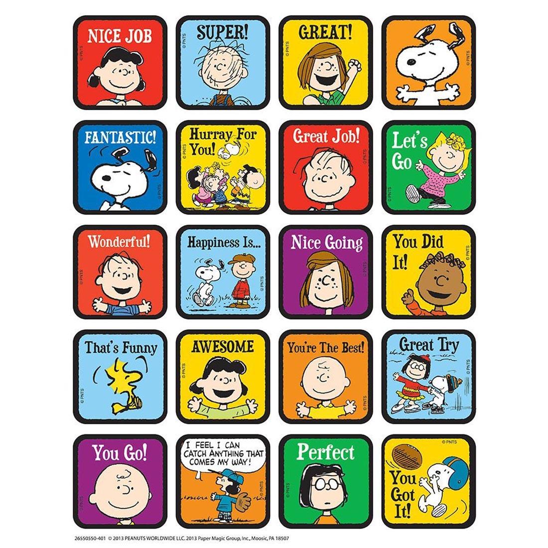 Peanuts Motivational Theme Stickers by Eureka