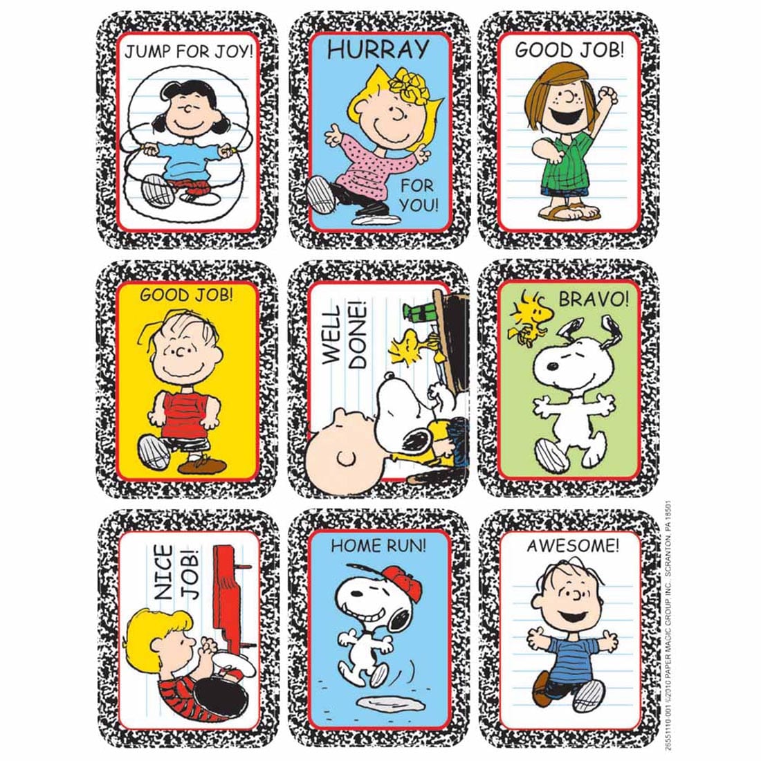 Peanuts Success Stickers