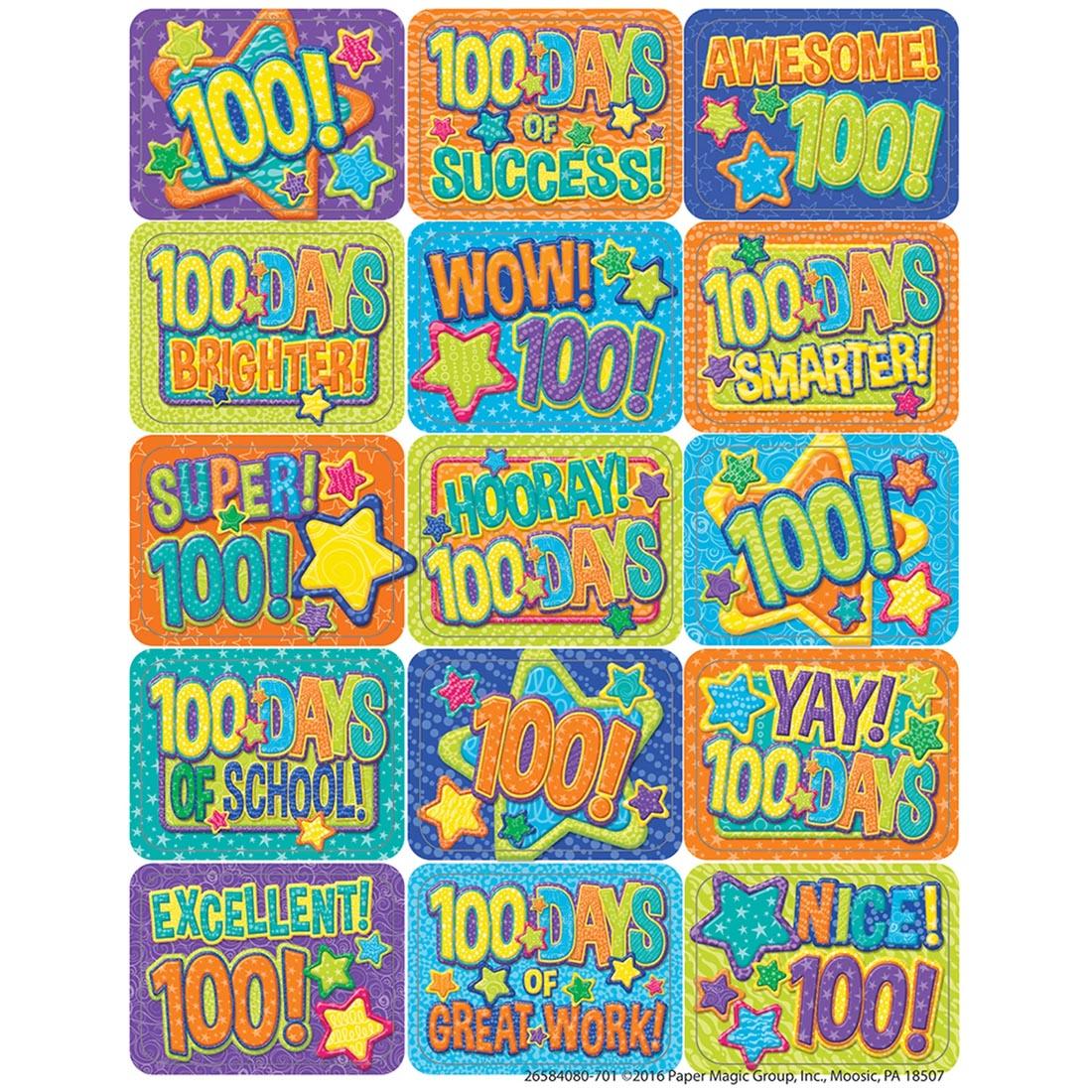 Color My World 100 Days Success Stickers By Eureka