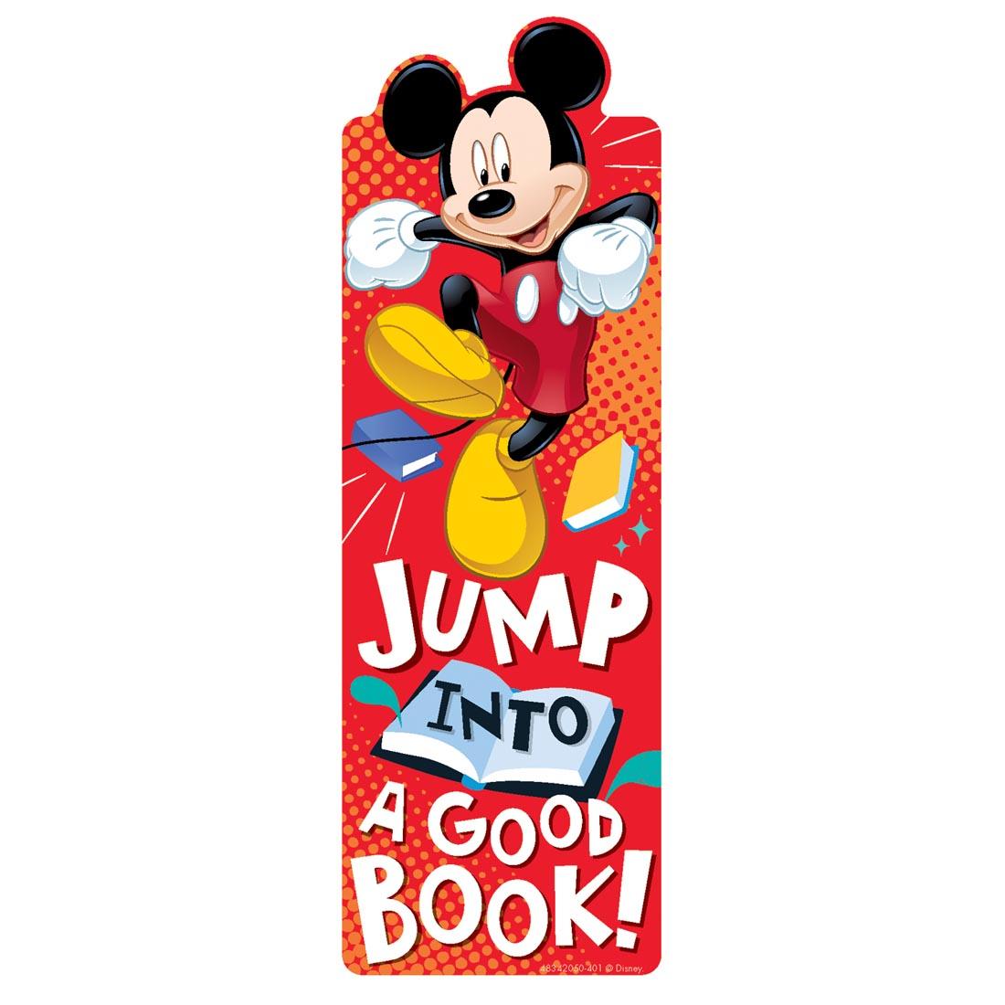 Mickey Jump Into A Good Book Bookmark by Eureka