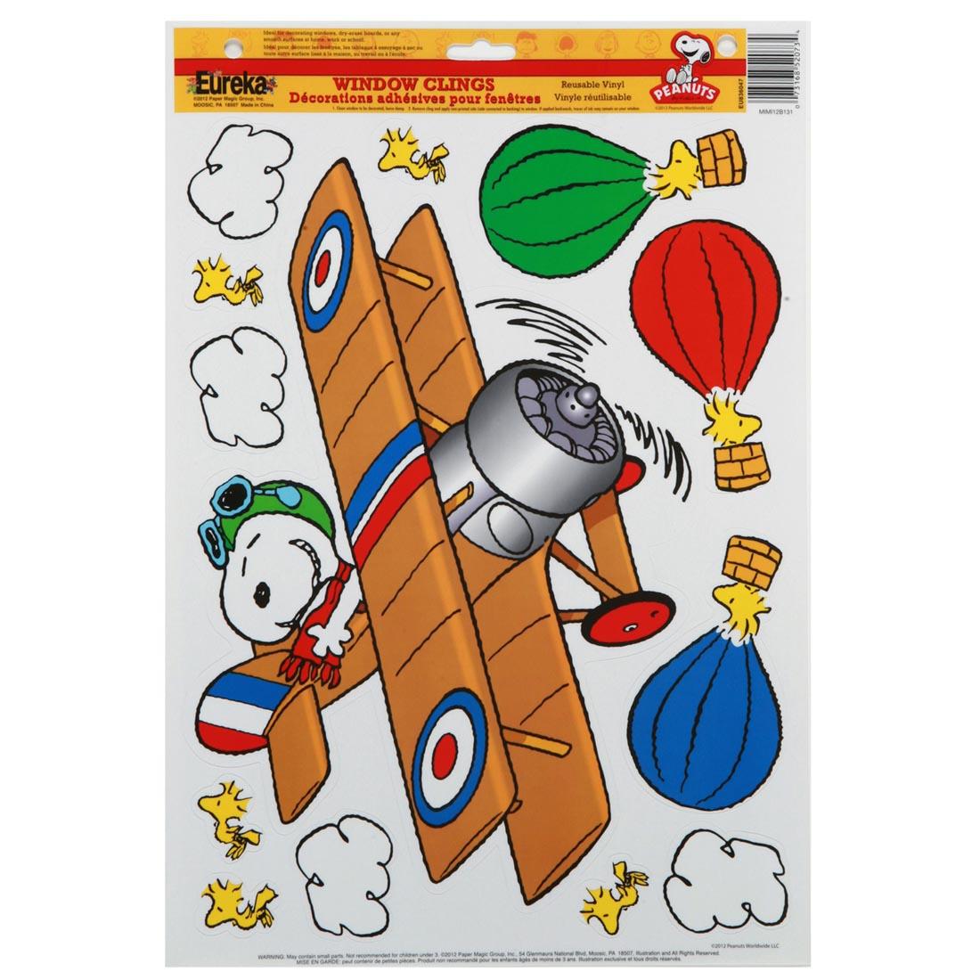 Peanuts Flying Ace Window Cling by Eureka
