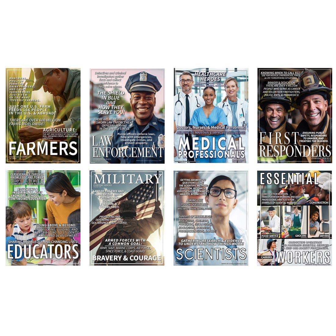 Everyday Heroes Mini Poster Set By Eureka