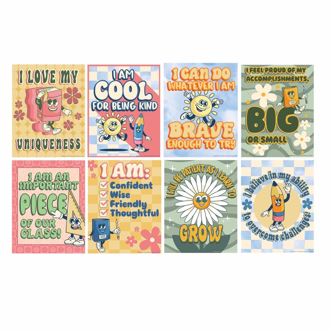 Mini Poster Set from the S'Cool Era collection by Eureka