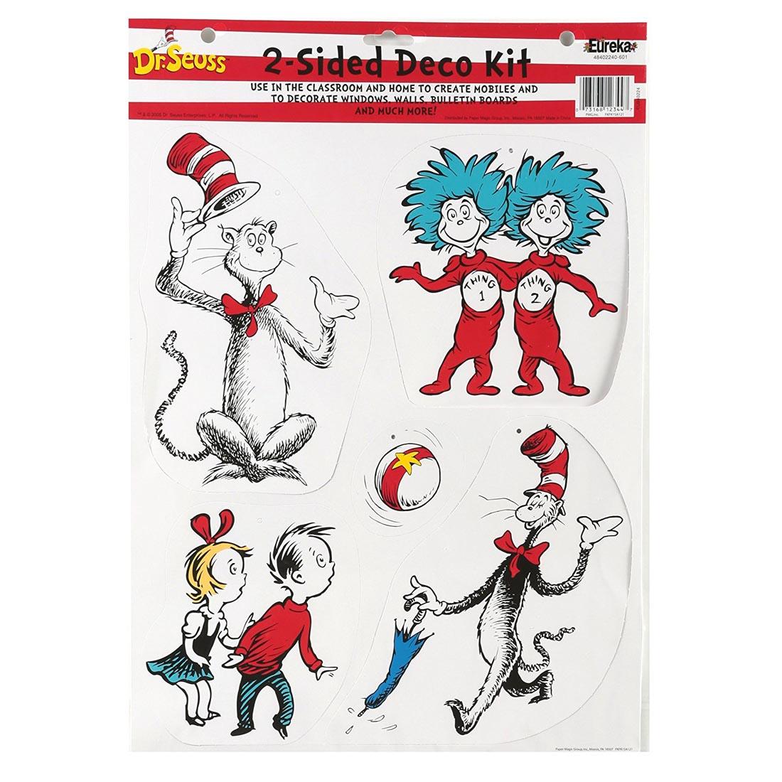 Dr. Seuss Cat in the Hat Characters 2-Sided Deco Kit by Eureka