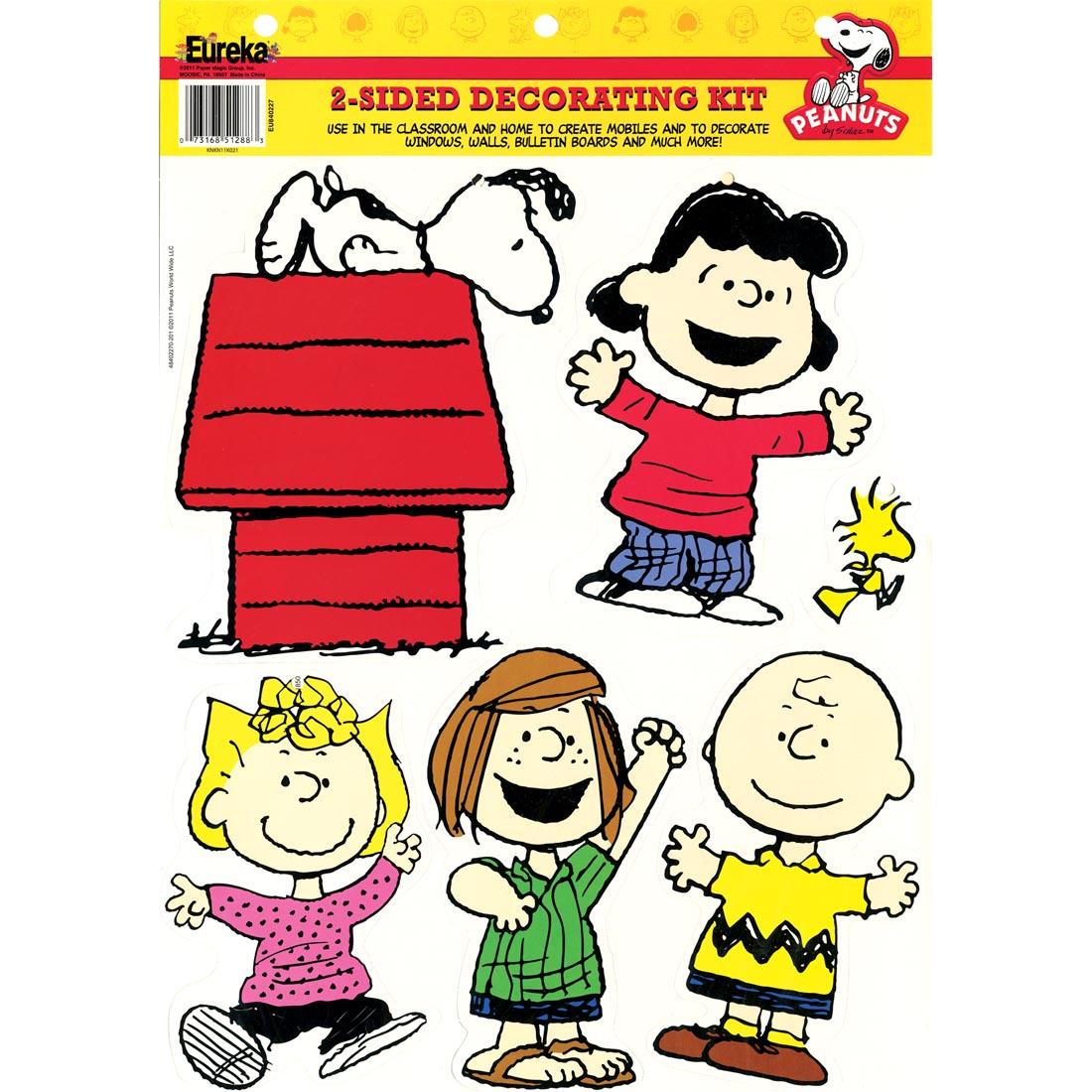Peanuts Classic Characters 2-Sided Decorating Kit by Eureka