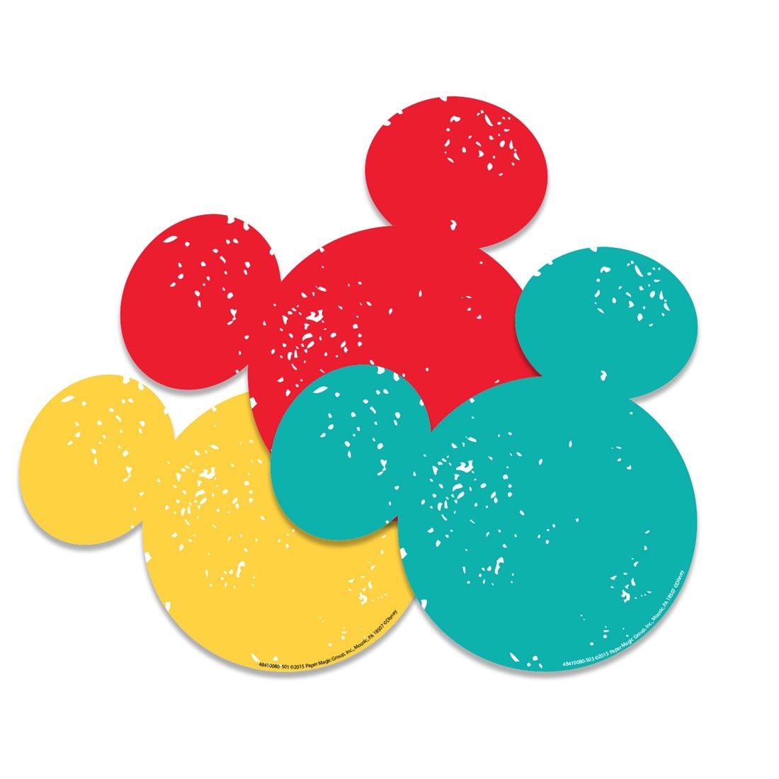 Mickey Mouse Head Assorted Color Paper Cut-Outs by Eureka