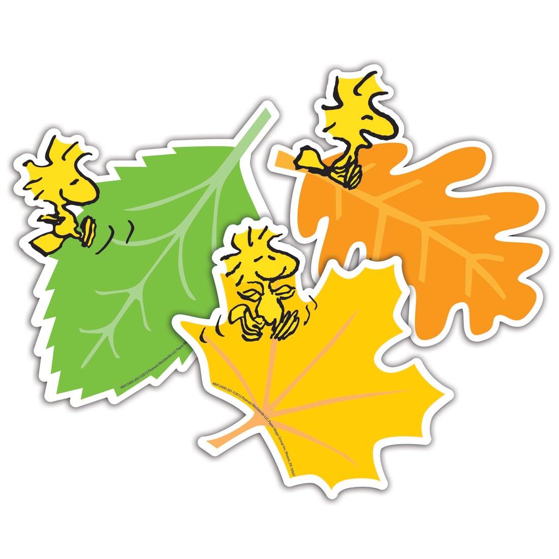 Peanuts Woodstock Fall Leaves Paper Cut-Outs by Eureka