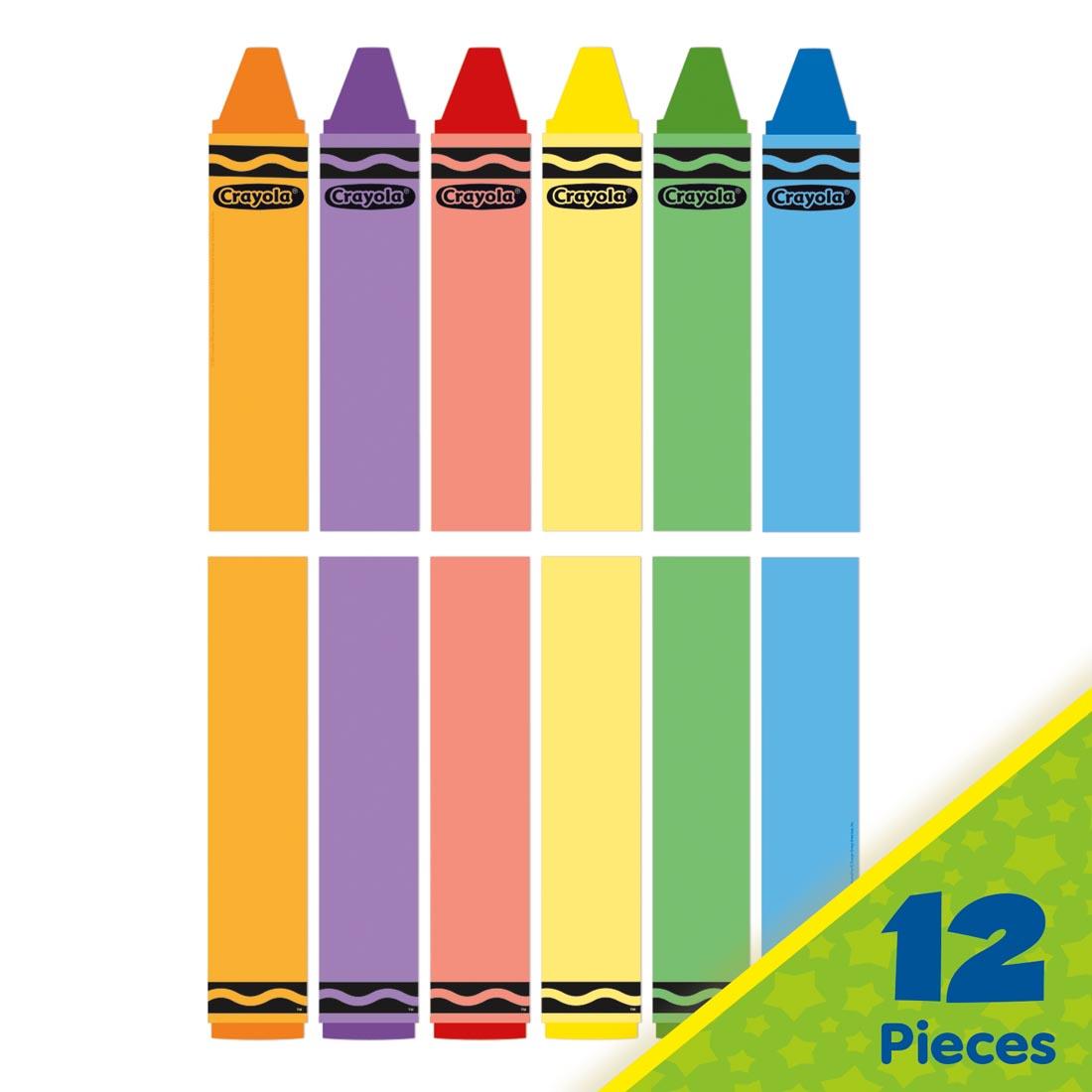 Crayon Go-Arounds From The Crayola Collection By Eureka with the text 12 Pieces