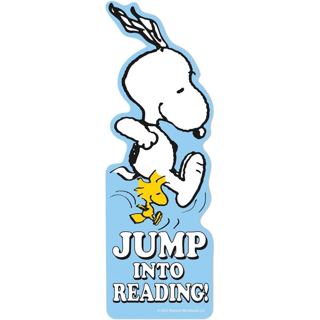 Jump Into Reading Bookmark from the Peanuts collection by Eureka
