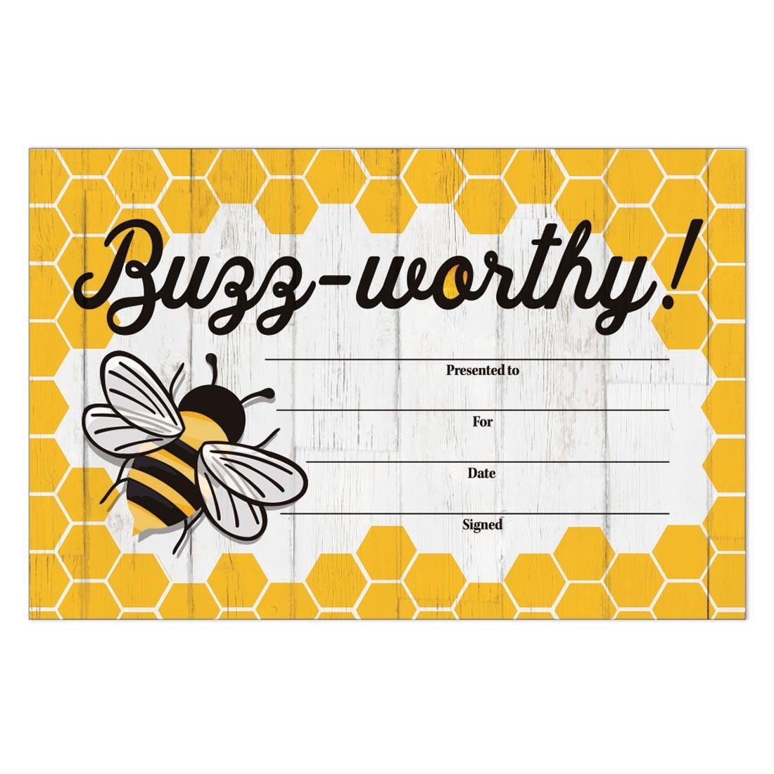 Buzz-worthy! Recognition Award from The Hive collection by Eureka