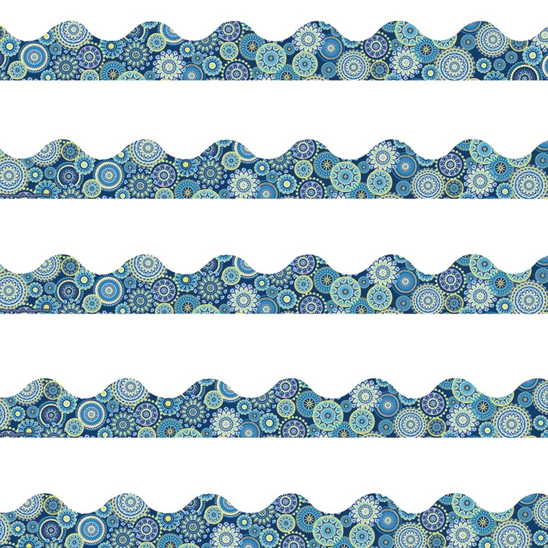Mandala Extra Wide Deco Trim from the Blue Harmony collection by Eureka