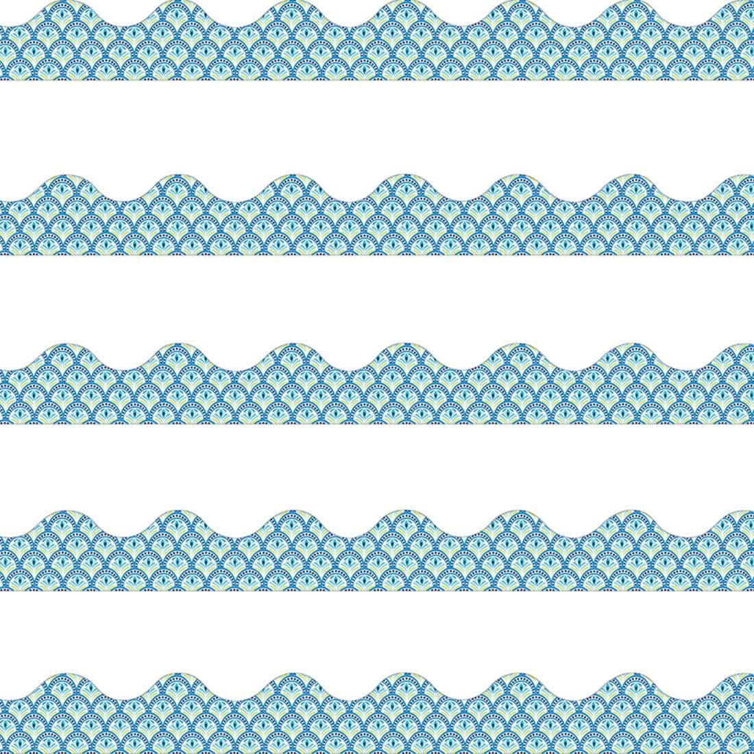 Peacock Deco Trim from the Blue Harmony collection by Eureka