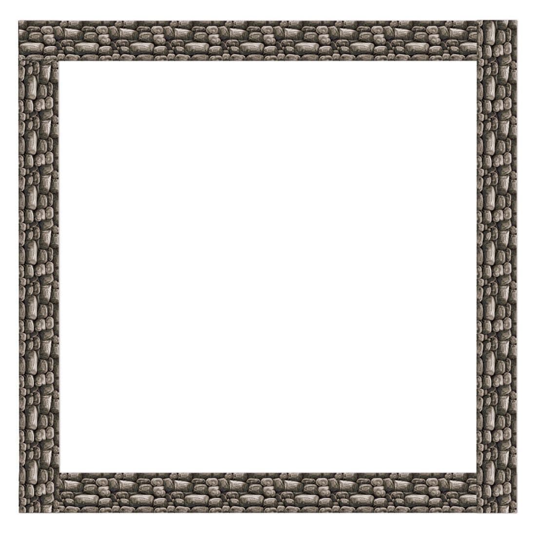 Curiosity Garden Stone Wall Deco Trim By Eureka bordering a white square