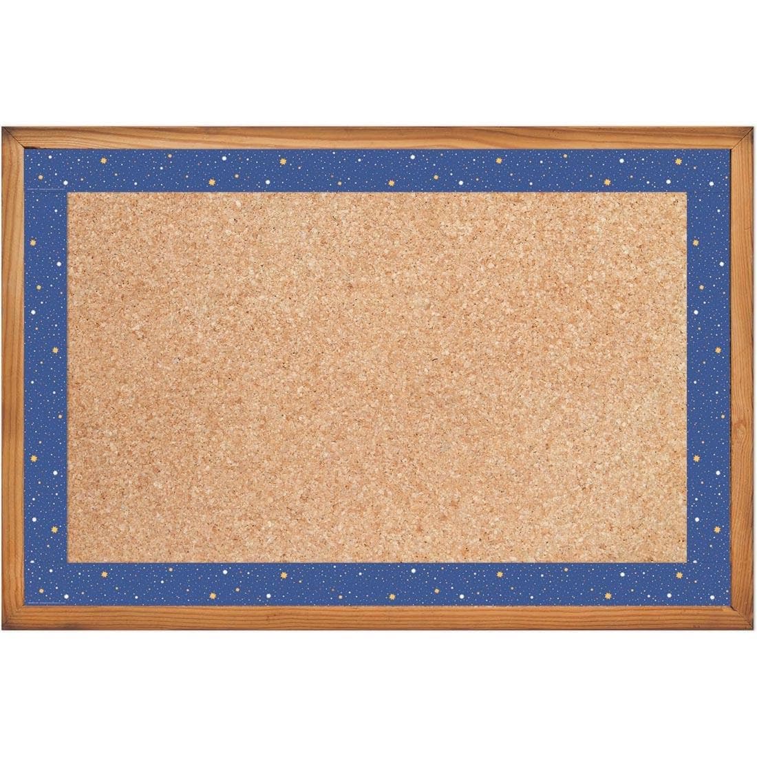 bulletin board bordered with Starry Night Deco Trim from the Once Upon A Dream collection by Eureka