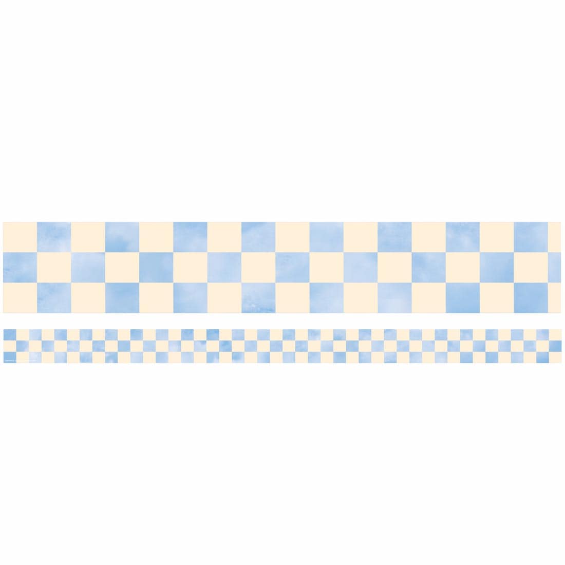 full strip plus a closeup of Checkered Sky Deco Trim from the S'Cool Era collection by Eureka