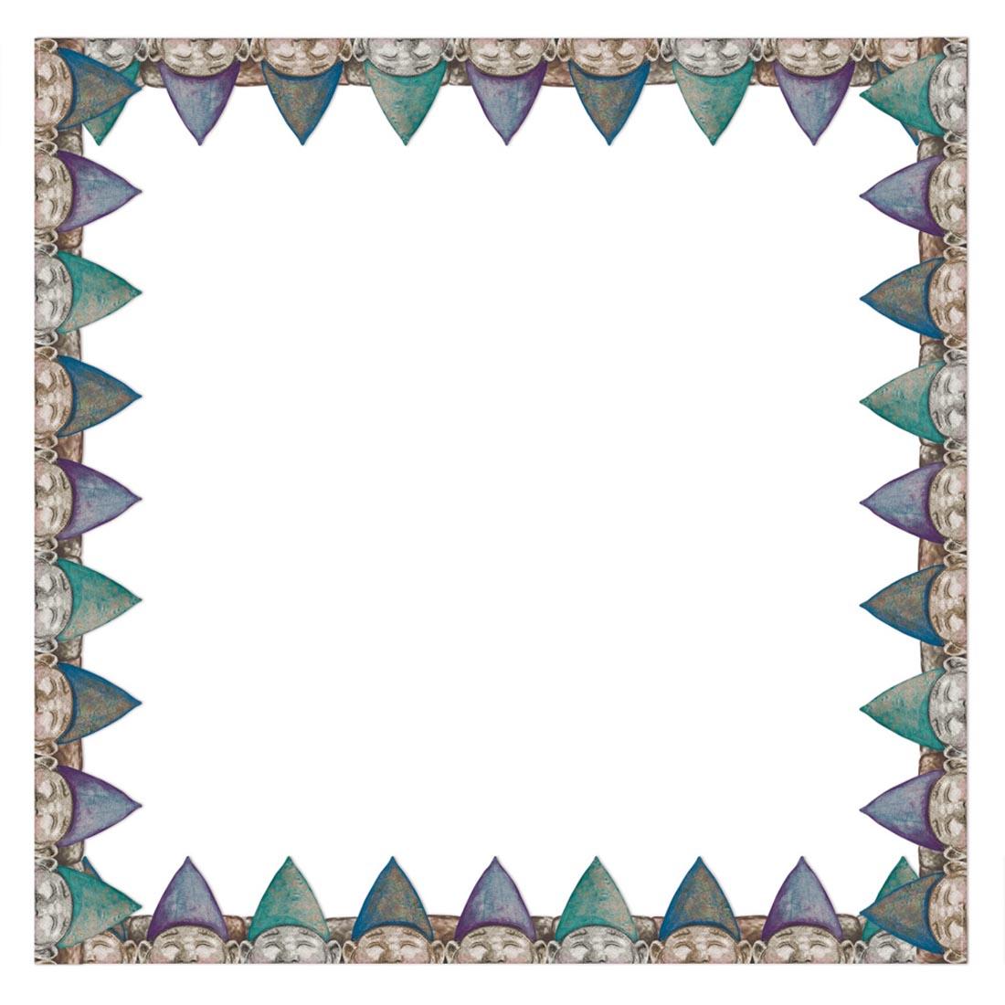 Curiosity Garden Peeking Gnomes Extra-Wide Deco Trim By Eureka bordering a white square