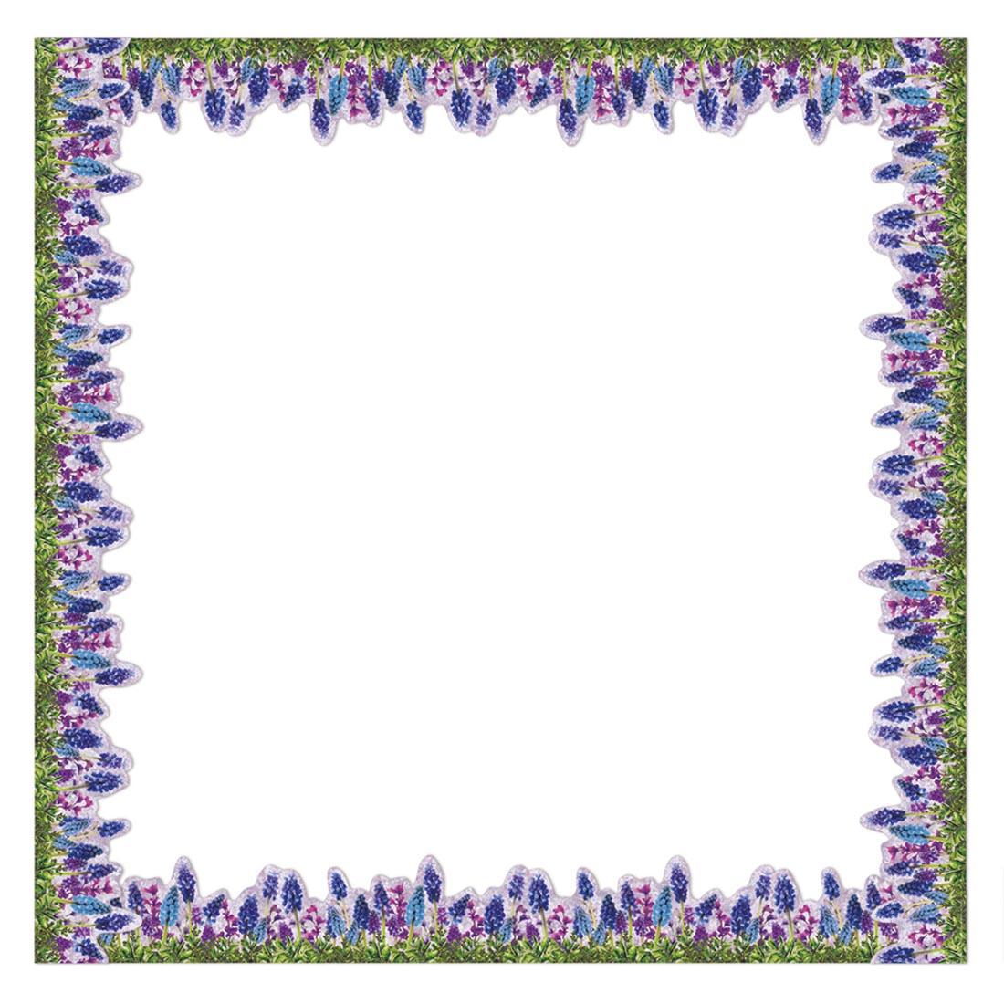 Curiosity Garden Die-Cut Floral Extra-Wide Deco Trim By Eureka bordering a white square