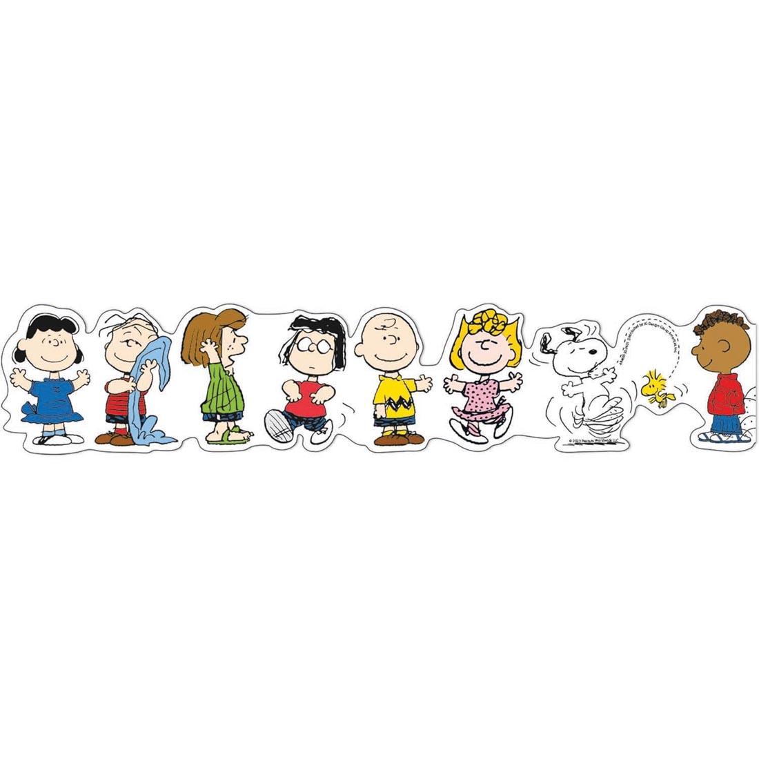 Peanuts Character Lineup Extra Wide Deco Trim By Eureka
