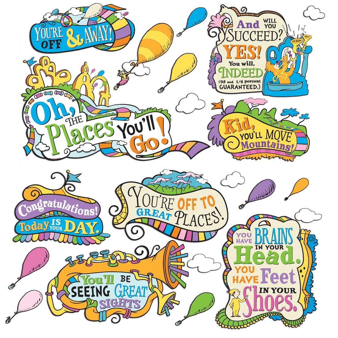 Dr. Seuss Oh The Places You'll Go Bulletin Board Set by Eureka