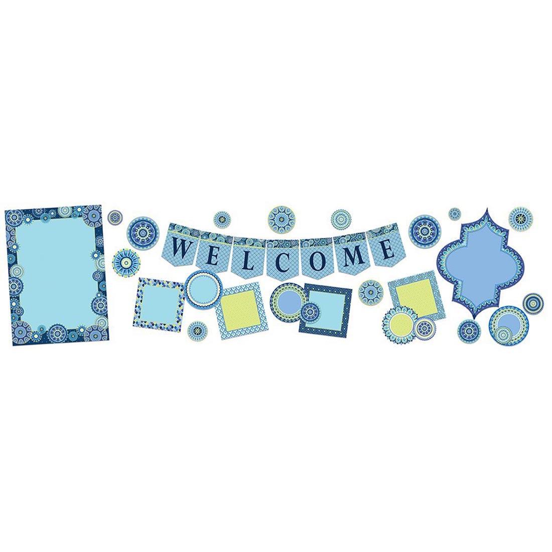 Welcome Bulletin Board Set from the Blue Harmony collection by Eureka